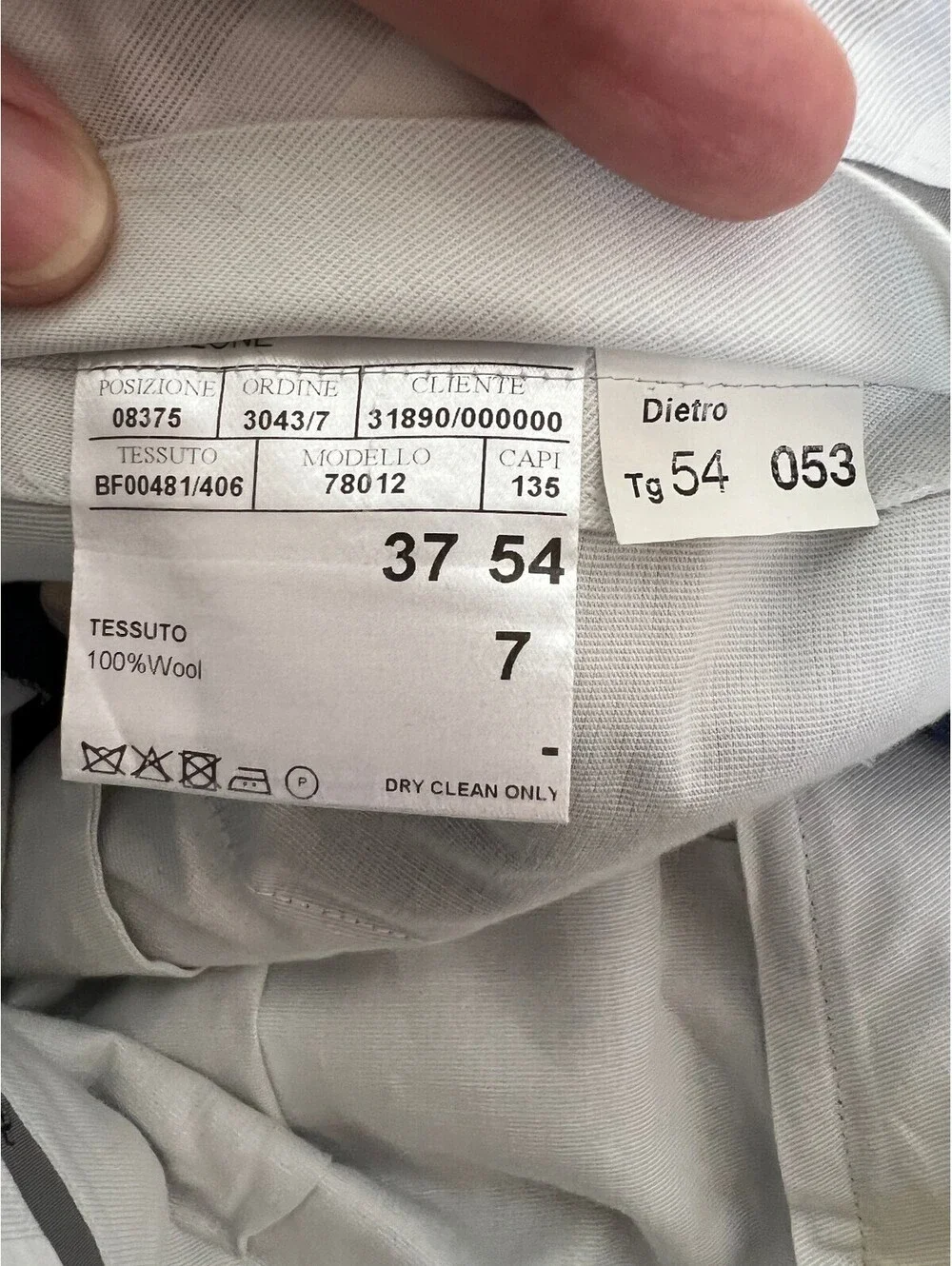 Canali Men's Wool Dress Pants Blue Size 37 (EU Size 54)